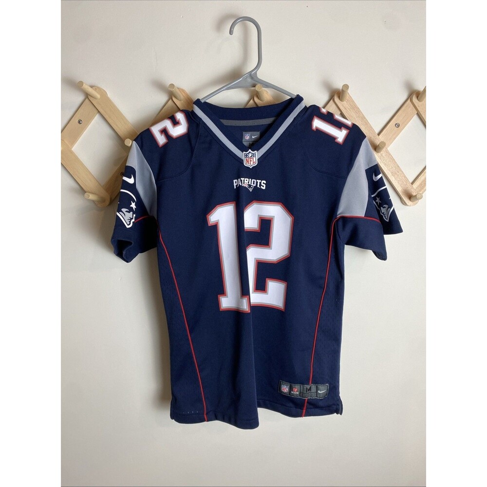 NFL Nike New England Patriots Tom Brady #12 Youth Jersey Size Medium On Field